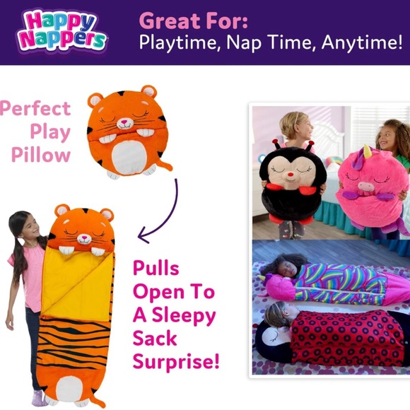 NWT - Happy Nappers Sleeping Bag with Pillow- Tobi the Tiger - Picture 4 of 4